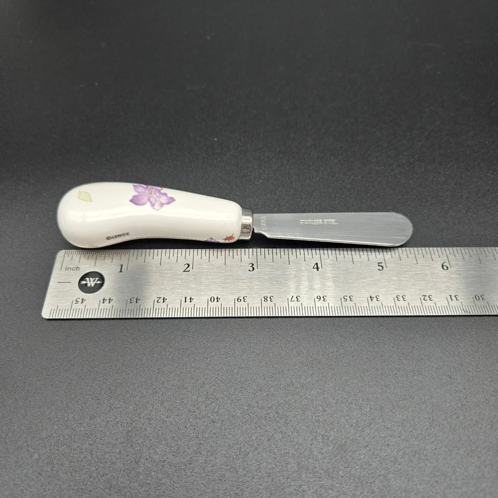 Lenox Butterfly Meadow Single Cheese‎ Spreader Floral Ladybug Cottagecore
